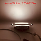 LED Panel Downlight 3 Colors Changeable Square/Round Glass Panel Lights High Brightness Ceiling Recessed Lamps For Home