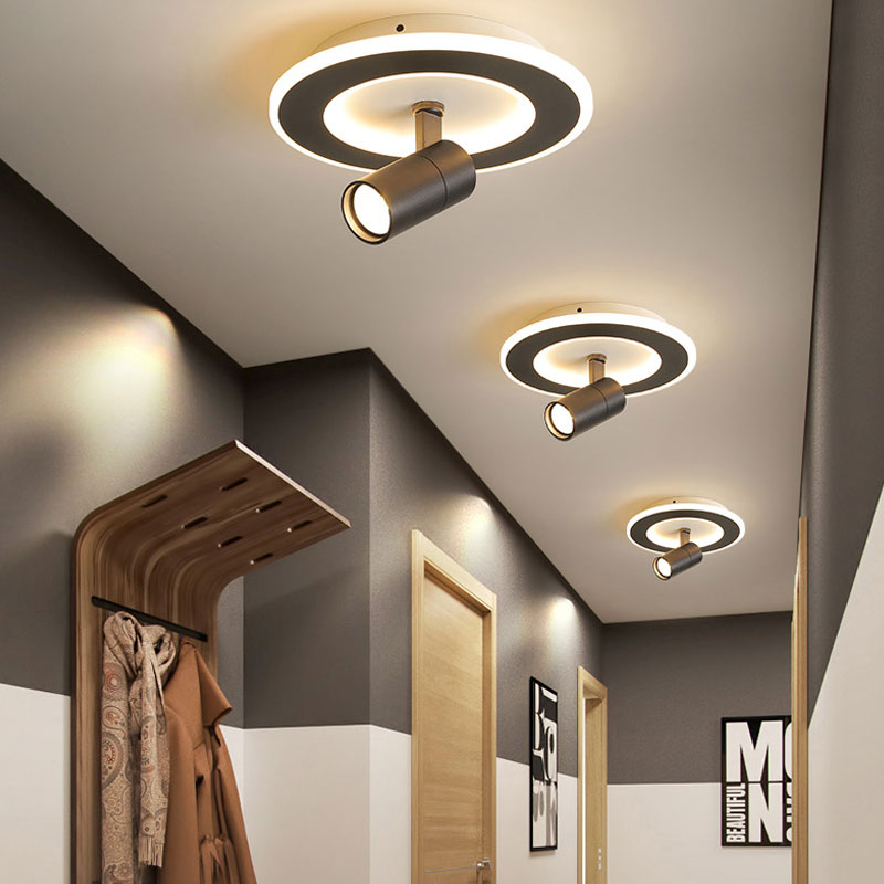 Tinlaibor Corridor led Downlights Washroom Cloakroom Aisle Wall Spot lamp Rotate Hall Entrance Stair lamp Downlight 20W 12W