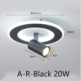 Tinlaibor Corridor led Downlights Washroom Cloakroom Aisle Wall Spot lamp Rotate Hall Entrance Stair lamp Downlight 20W 12W