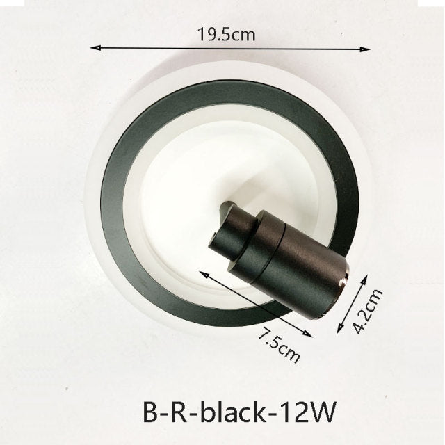 Tinlaibor Corridor led Downlights Washroom Cloakroom Aisle Wall Spot lamp Rotate Hall Entrance Stair lamp Downlight 20W 12W