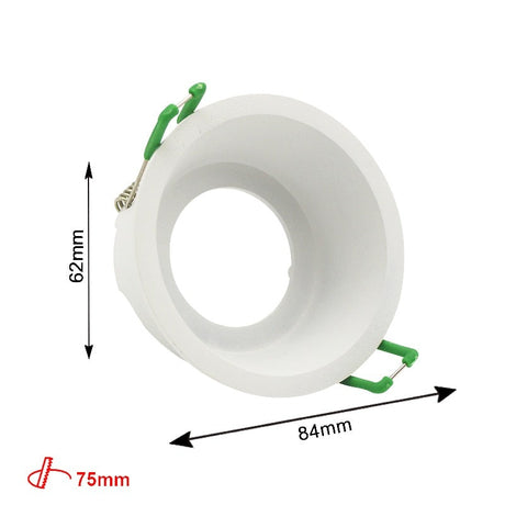  Round Deep Concave Single Ring Downlight LED Bulb Replaceable MR16 GU5.3/GU10 12V 85V-265V 75mm Hole Ceiling Spot Light
