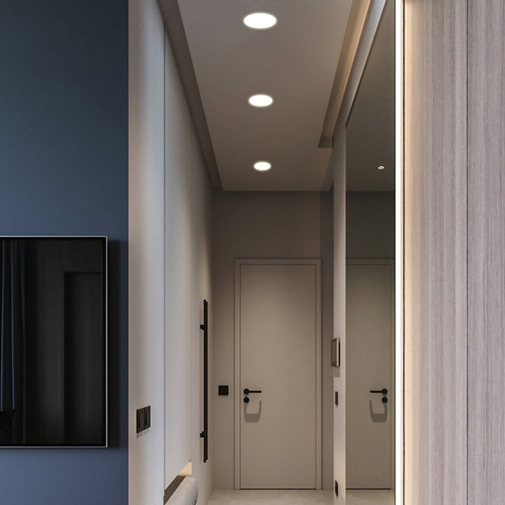 Recessed-Light Modern Down light Led Ceiling Lamp Aluminum High Brightness Living Room Light Led Fixture 7W 10W 12W Dimmable