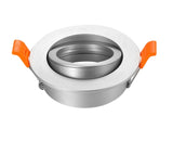 Round Surfaced Mounted Silver Aluminum GU10 MR16 Lamp Holder Spot Light Fixture Frame LED Ceiling Downlight Fitting For Room