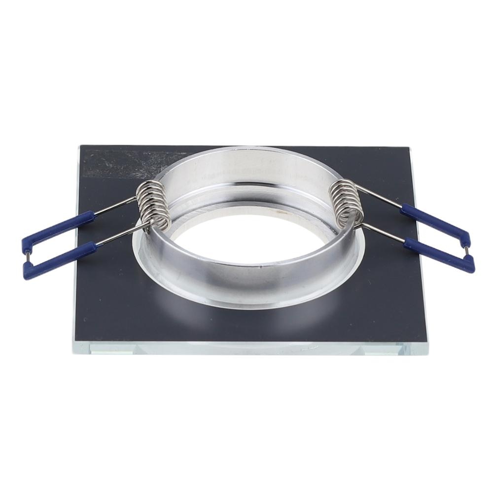 Recessed Ceiling MR16 Crystal Glass Lighting Fixture Square GU10 Downlight Housing