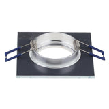 Recessed Ceiling MR16 Crystal Glass Lighting Fixture Square GU10 Downlight Housing