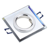 Recessed Ceiling MR16 Crystal Glass Lighting Fixture Square GU10 Downlight Housing