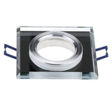 Recessed Ceiling MR16 Crystal Glass Lighting Fixture Square GU10 Downlight Housing