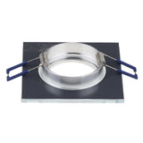 Recessed Ceiling MR16 Crystal Glass Lighting Fixture Square GU10 Downlight Housing