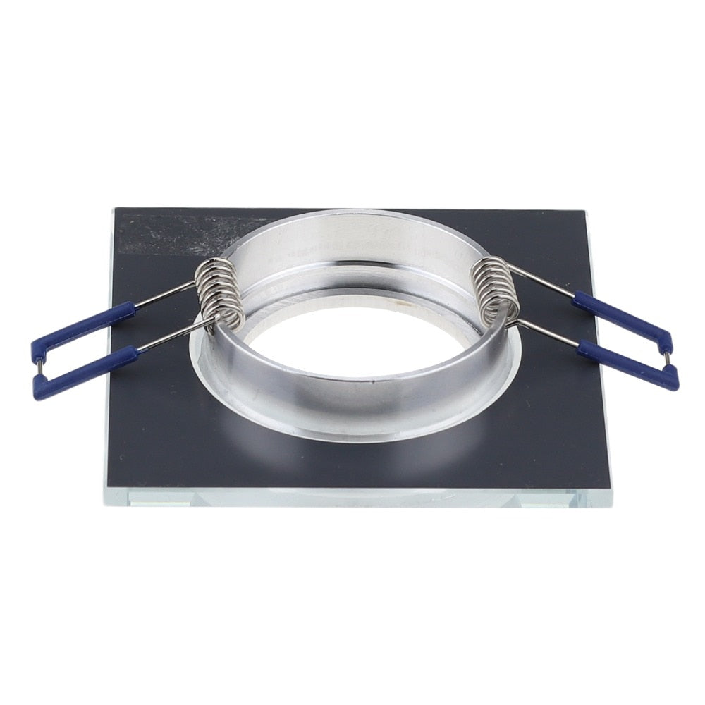 Recessed Ceiling MR16 Crystal Glass Lighting Fixture Square GU10 Downlight Housing