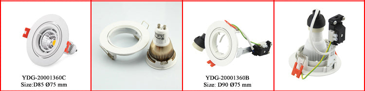 Recessed Ceiling MR16 Crystal Glass Lighting Fixture Square GU10 Downlight Housing