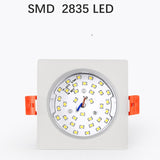 Dimmable SMD Recessed Led AC110/220V Downlight Square  2835 Spotlight 18W 24W 30W AC85-265V Ceiling Lamp For Indoor Lighting