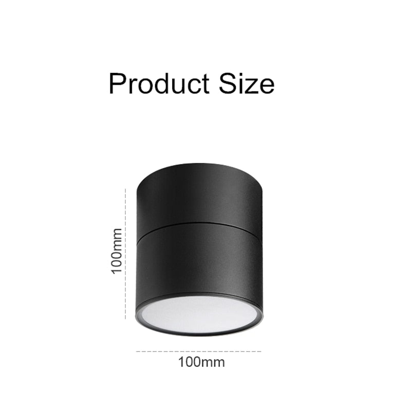 Dimmable and rotatable folding ceiling light 7W 12W 18W AC85V-285V LED surface mounted downlight astigmatism track light