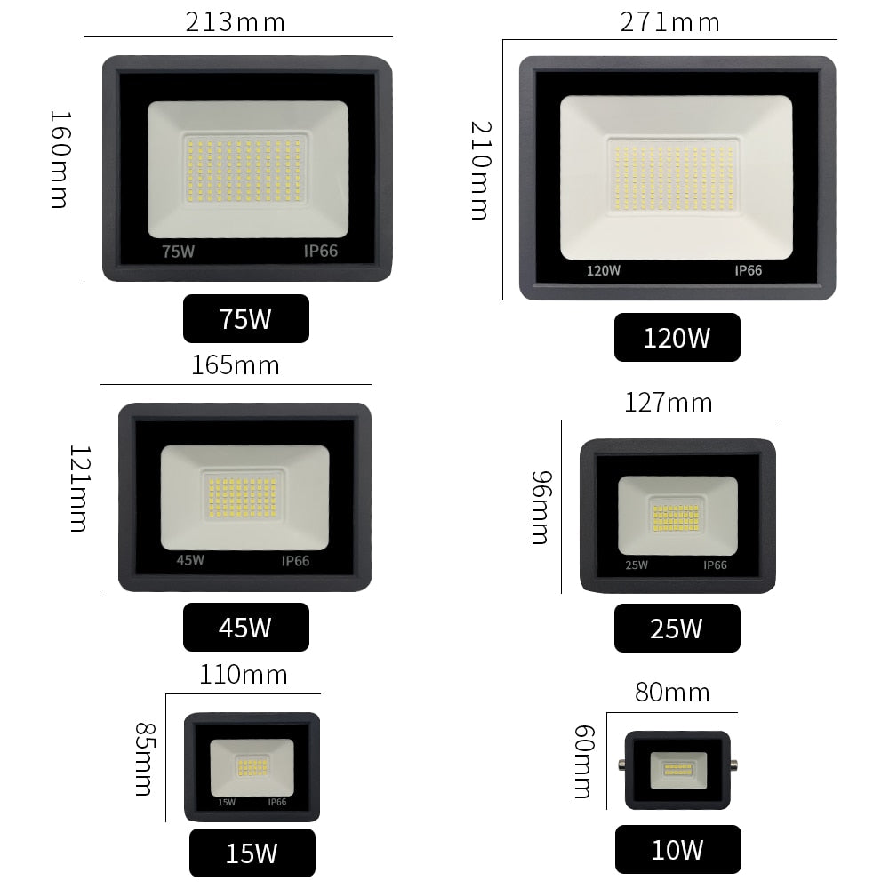 Led Flood Light AC220V 15W 25W 45W 75W 120W Reflector Spotlight Floodlights IP66 Waterproof Outdoor Lighting For Street Square