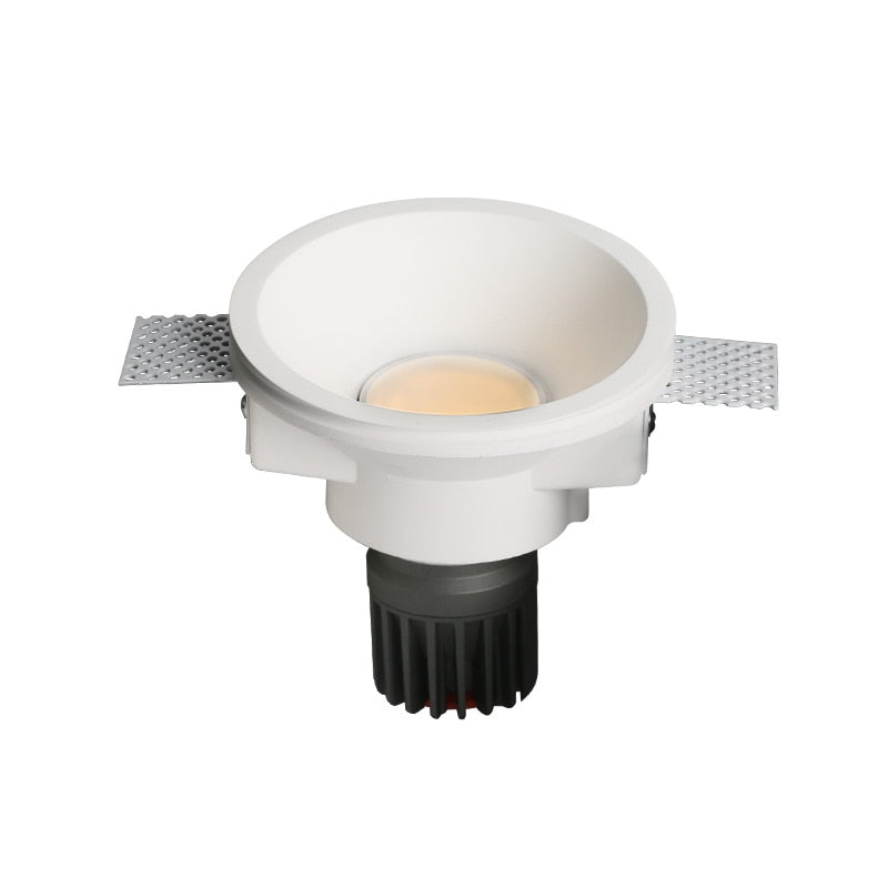 Aisilan led square round borderless recessed downlight embedded gypsum lamp ceiling spotlight for household living room aisle