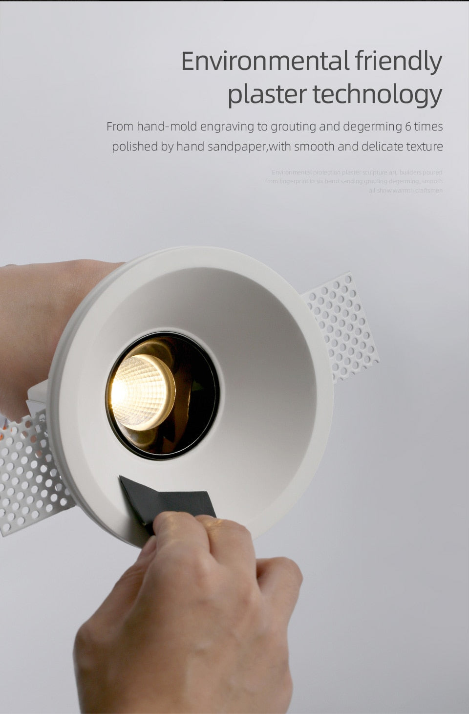 Aisilan led square round borderless recessed downlight embedded gypsum lamp ceiling spotlight for household living room aisle