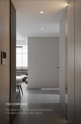 Aisilan led square round borderless recessed downlight embedded gypsum lamp ceiling spotlight for household living room aisle