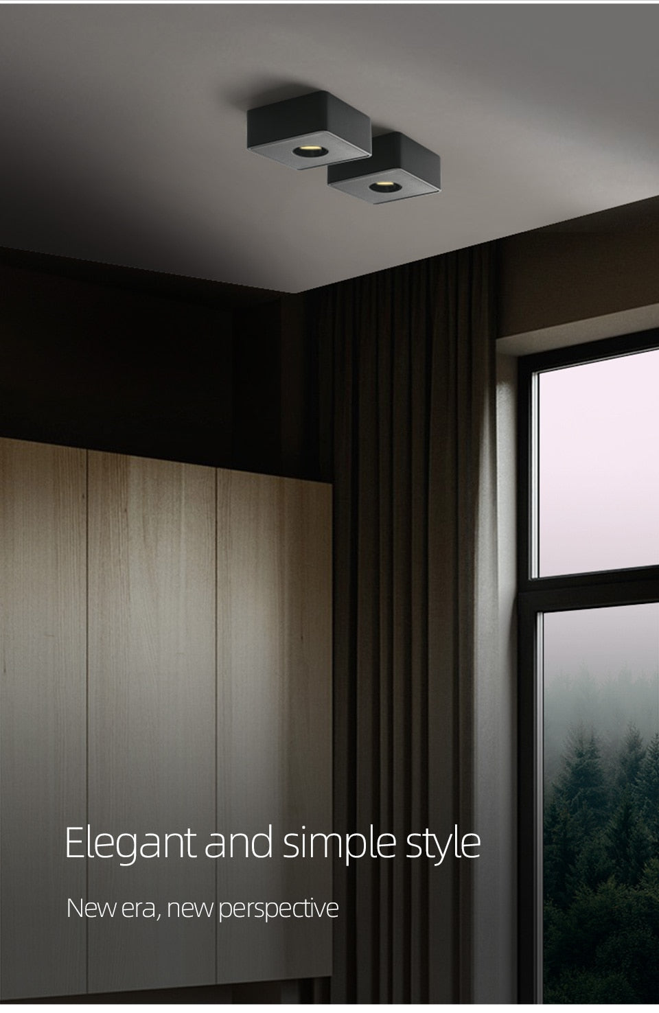 Aisilan Ultra-thin Led Surface Mounted Ceiling Downlight Anti-glare No Flicker Spot light for indoor Foyer Living Room AC90-260V