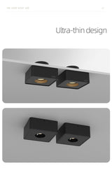 Aisilan Ultra-thin Led Surface Mounted Ceiling Downlight Anti-glare No Flicker Spot light for indoor Foyer Living Room AC90-260V