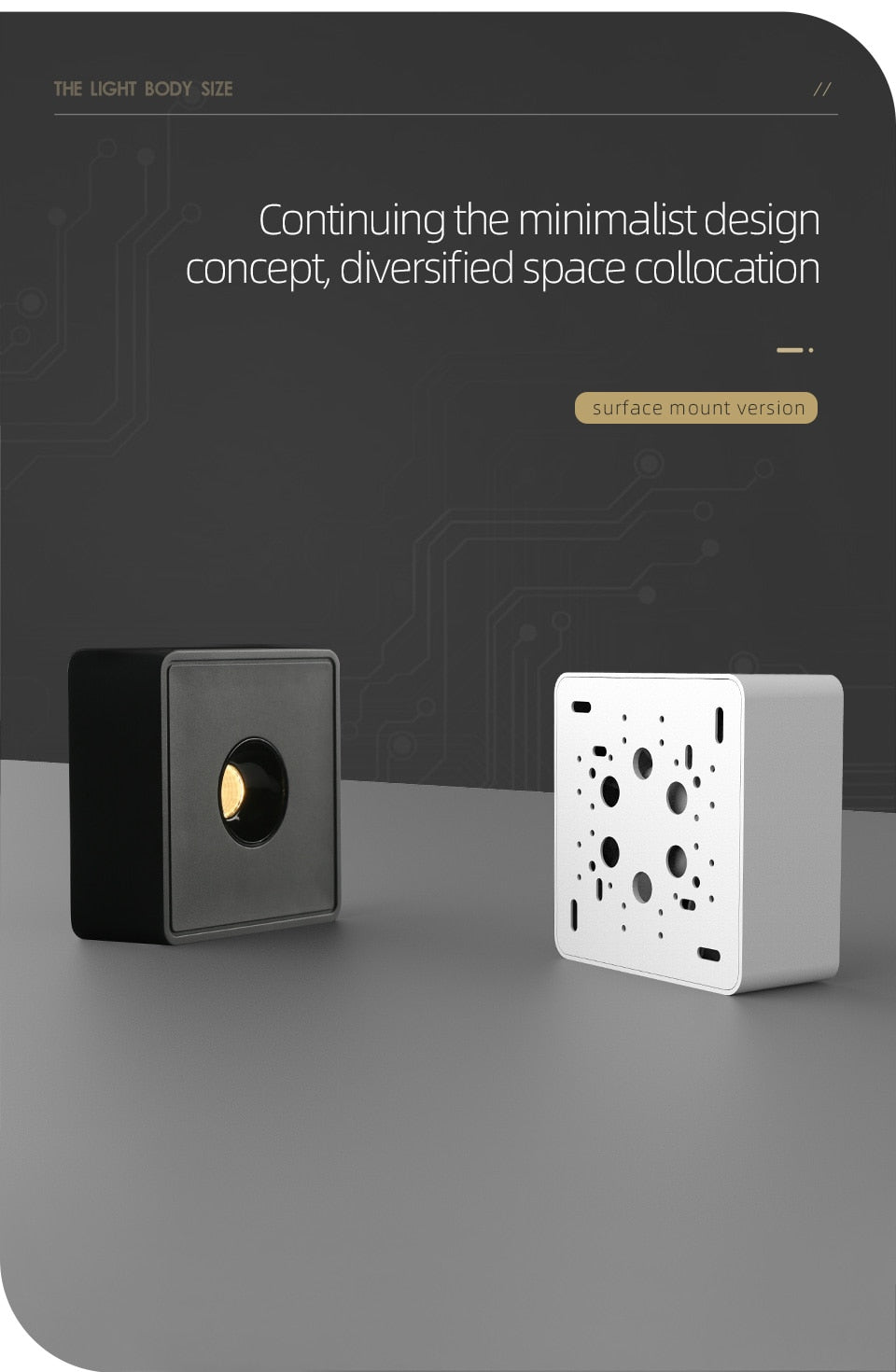 Aisilan Ultra-thin Led Surface Mounted Ceiling Downlight Anti-glare No Flicker Spot light for indoor Foyer Living Room AC90-260V