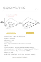 Aisilan Ultra-thin Led Surface Mounted Ceiling Downlight Anti-glare No Flicker Spot light for indoor Foyer Living Room AC90-260V