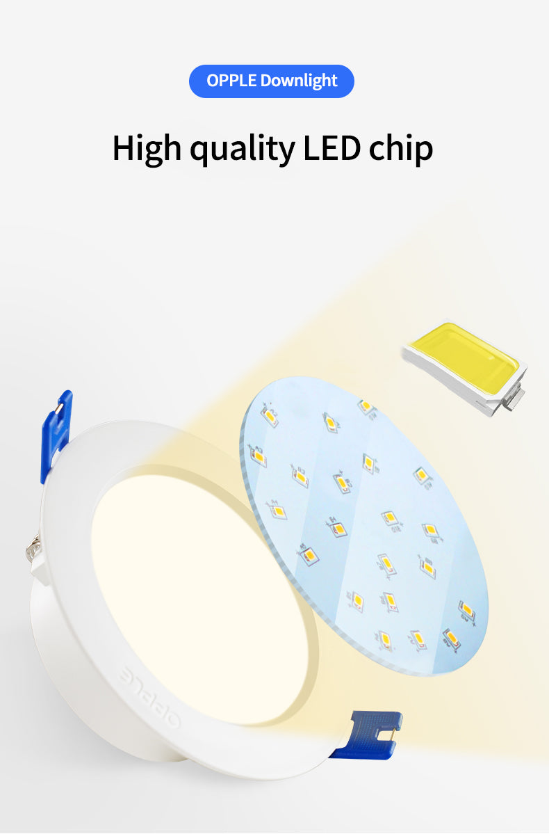 6pcs OPPLE LED Downlight Spot Light Ceiling lamp RC-US 4W 6W Warm White 3000K Cool White 6500K Flicker Free Energy Saving