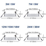 Dimmable Waterproof 10 pcs LED Downlight AC220V 230V 5W 7W 9W 12W 15W 18W LED indoor Lamp Recessed LED Spot Light For Bathroom