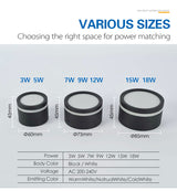 Led Downlight 7W 9W 12W 15W 18W 5W Center and Edge Glow Ceiling Spot Light 10Pcs Dimmable AC220V Recessed Indoor Lighting