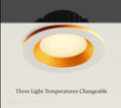  New Three Light Temperatures Anti Glare Recessed Downlight 7W 10W 12W 15W Round LED Ceiling Downlight Pic Background
