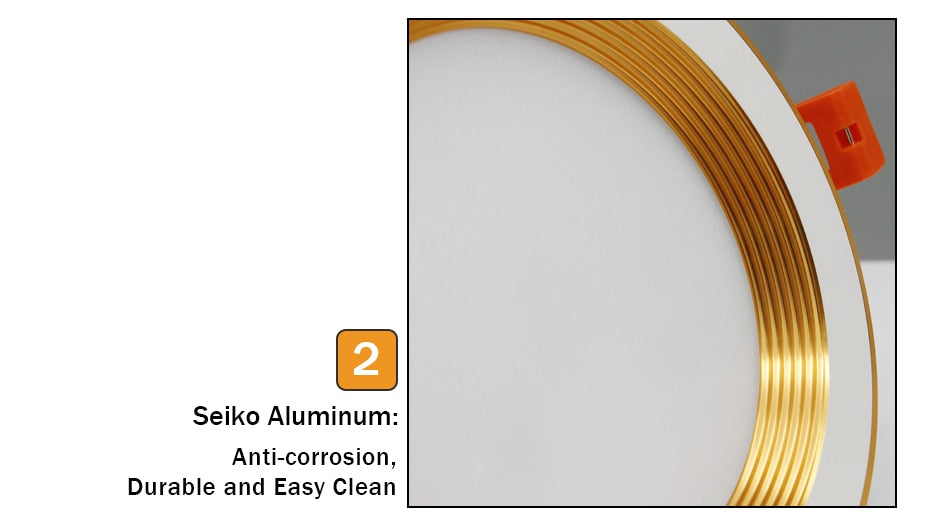  New Three Light Temperatures Anti Glare Recessed Downlight 7W 10W 12W 15W Round LED Ceiling Downlight Pic Background