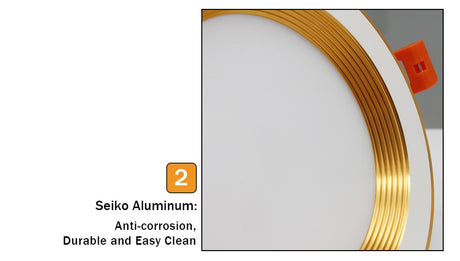  New Three Light Temperatures Anti Glare Recessed Downlight 7W 10W 12W 15W Round LED Ceiling Downlight Pic Background