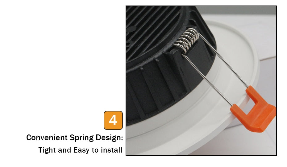  New Three Light Temperatures Anti Glare Recessed Downlight 7W 10W 12W 15W Round LED Ceiling Downlight Pic Background