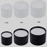 Surface Mounted dimmable  LED downlight 5W 7W 12W 18W LED ceiling spotlight AC85~265V LED surface light indoor lighting