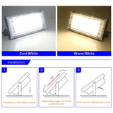Led Flood Light AC 220V 230V 240V 2pcs/lot 50W Outdoor Floodlight Spotlight IP65 Waterproof LED Street Lamp Landscape Lighting