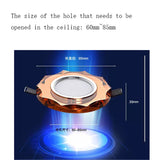 European Luxury Crystal Gold Black White Led Downlight For Living Room Corridor 6 8Cm Hole Home Indoor Lighting Recessed Lamp