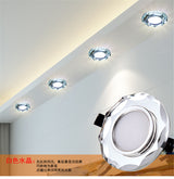 European Luxury Crystal Gold Black White Led Downlight For Living Room Corridor 6 8Cm Hole Home Indoor Lighting Recessed Lamp