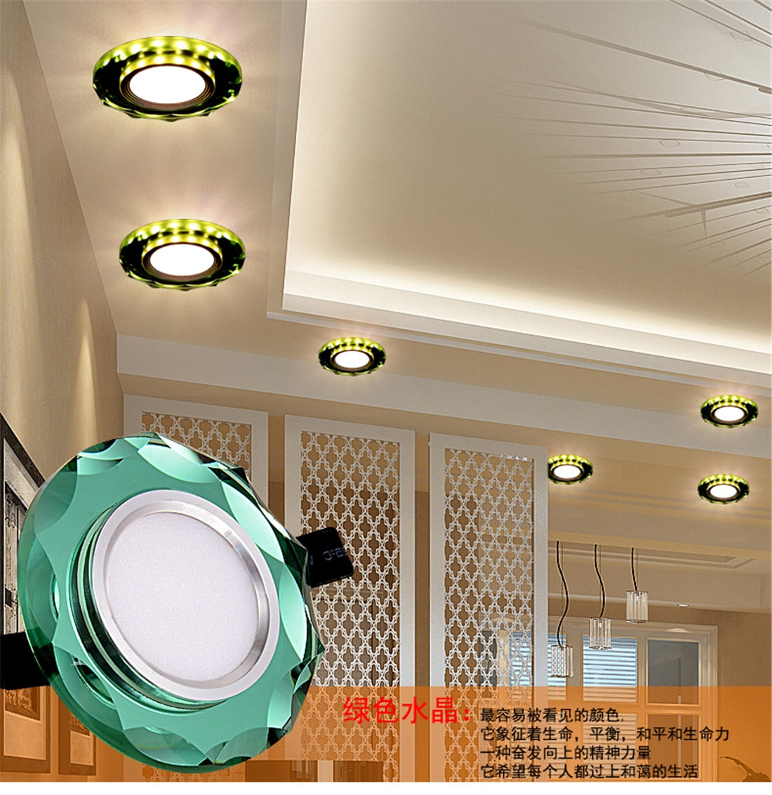 European Luxury Crystal Gold Black White Led Downlight For Living Room Corridor 6 8Cm Hole Home Indoor Lighting Recessed Lamp