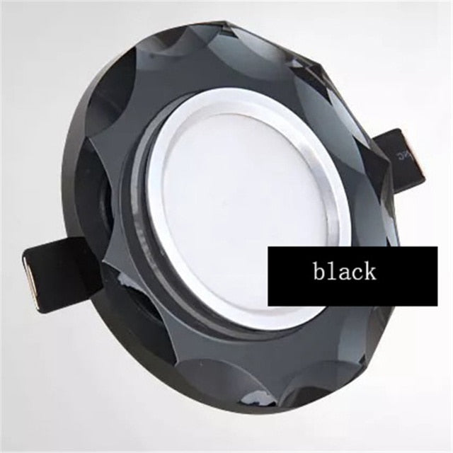 European Luxury Crystal Gold Black White Led Downlight For Living Room Corridor 6 8Cm Hole Home Indoor Lighting Recessed Lamp