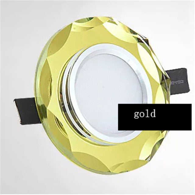 European Luxury Crystal Gold Black White Led Downlight For Living Room Corridor 6 8Cm Hole Home Indoor Lighting Recessed Lamp