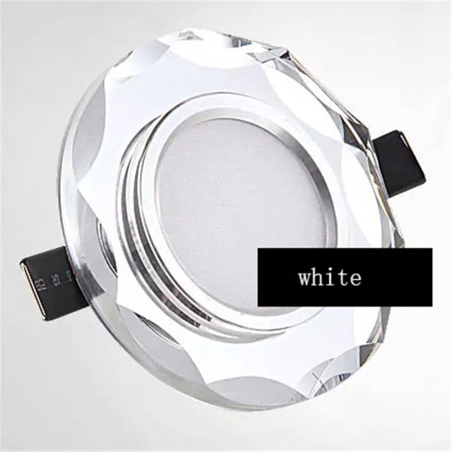European Luxury Crystal Gold Black White Led Downlight For Living Room Corridor 6 8Cm Hole Home Indoor Lighting Recessed Lamp