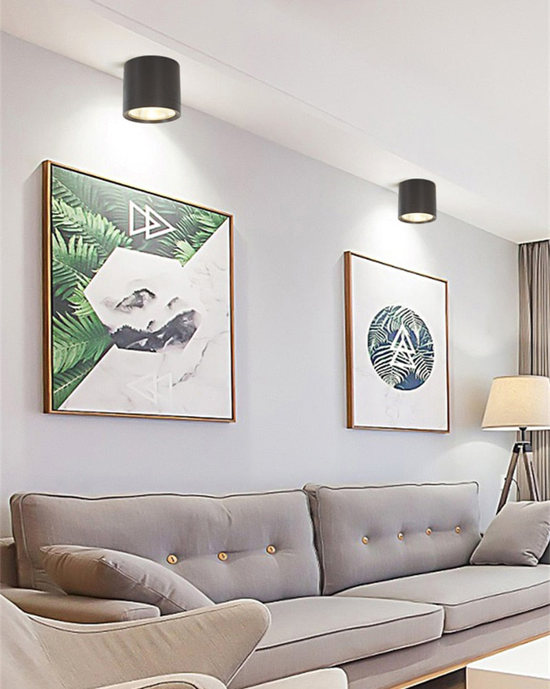 Waterproof IP65 LED Ceiling Downlights Surface Mounted Outdoor Bathroom 7W 12W 18W Toilet Kitchen Cylinder Spot Lighting Fixture