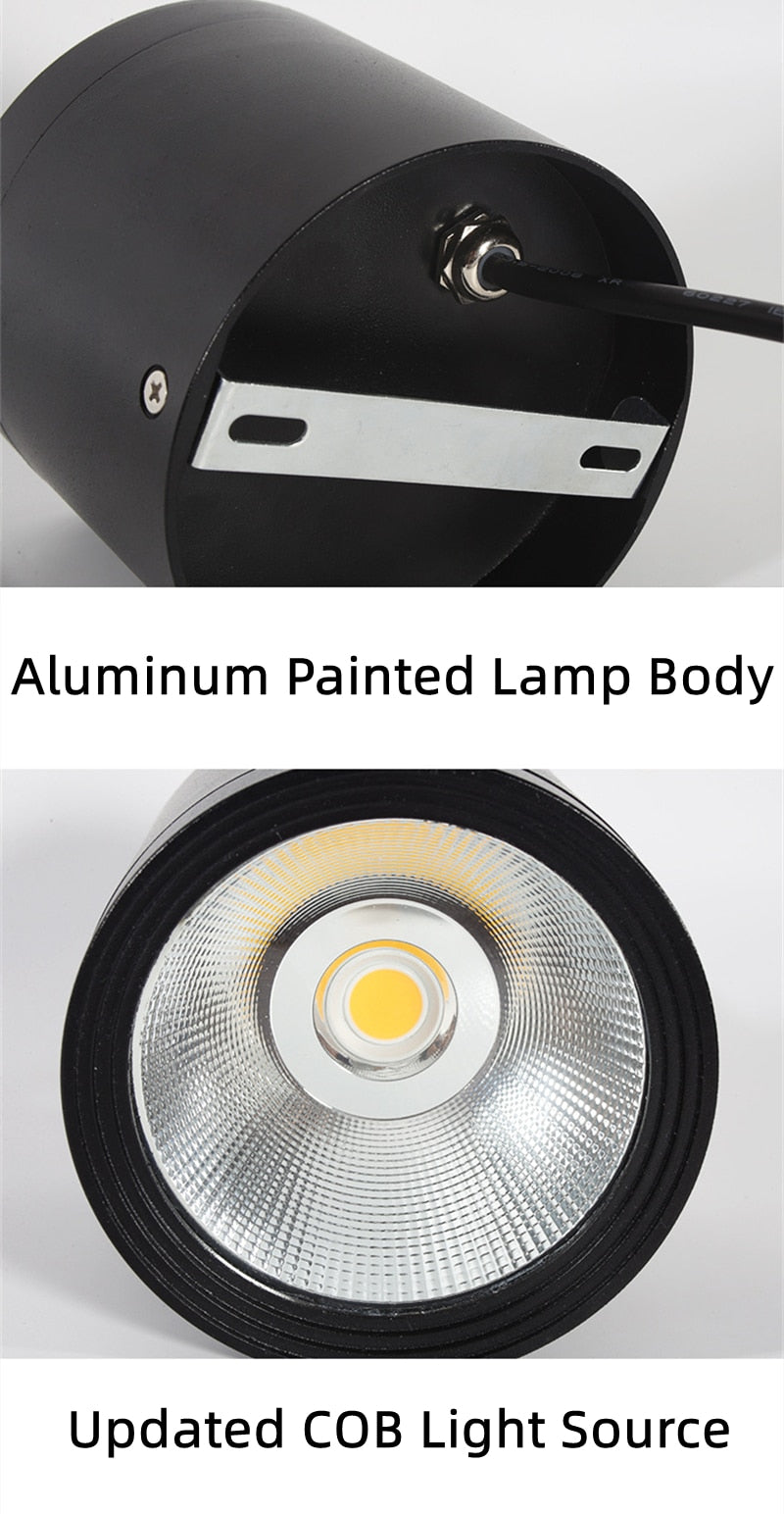 Waterproof IP65 LED Ceiling Downlights Surface Mounted Outdoor Bathroom 7W 12W 18W Toilet Kitchen Cylinder Spot Lighting Fixture