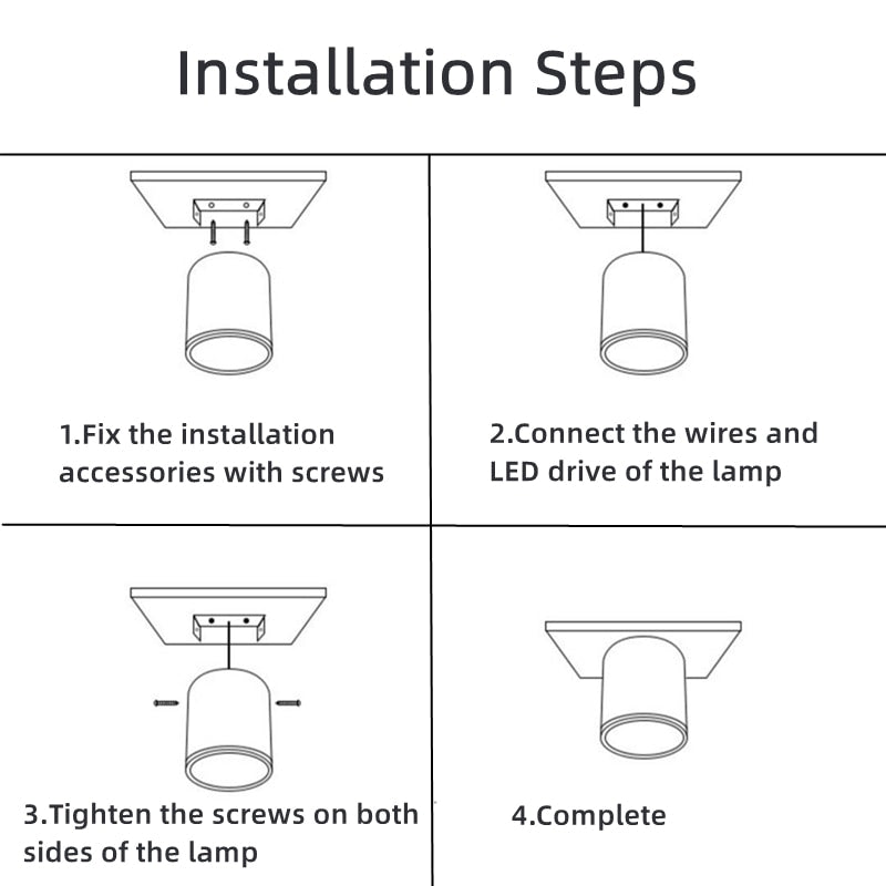 Waterproof IP65 LED Ceiling Downlights Surface Mounted Outdoor Bathroom 7W 12W 18W Toilet Kitchen Cylinder Spot Lighting Fixture