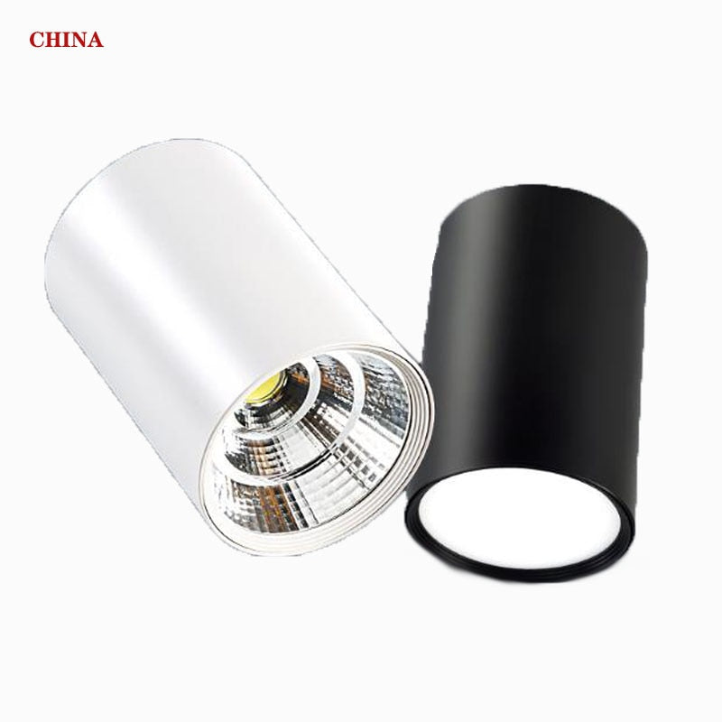 Dimbare Opbouw Plafond Downlights 7W 9W 12W 15W 18W 20W AC85-265V Plafondlamp cob Led Spot Light + Led Driver