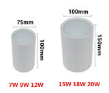 Dimbare Opbouw Plafond Downlights 7W 9W 12W 15W 18W 20W AC85-265V Plafondlamp cob Led Spot Light + Led Driver