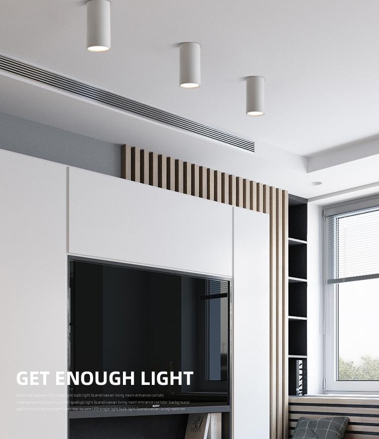 Dimbare Opbouw Plafond Downlights 7W 9W 12W 15W 18W 20W AC85-265V Plafondlamp cob Led Spot Light + Led Driver