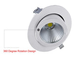 Trunk Shape LED Downlight 10W 15W 25W Recessed Ceiling Spot Down Light 360 Degree Adjustable AC85-265V Indoor Lighting for Home