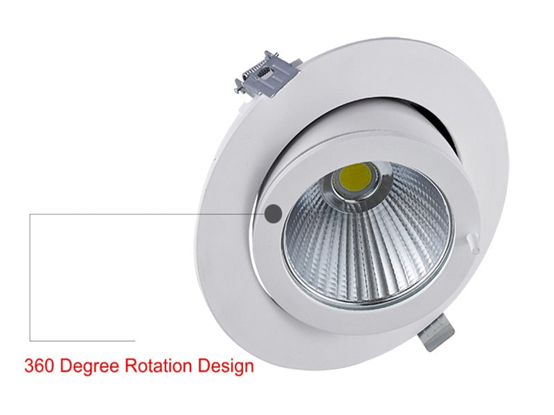Trunk Shape LED Downlight 10W 15W 25W Recessed Ceiling Spot Down Light 360 Degree Adjustable AC85-265V Indoor Lighting for Home