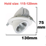 Trunk Shape LED Downlight 10W 15W 25W Recessed Ceiling Spot Down Light 360 Degree Adjustable AC85-265V Indoor Lighting for Home