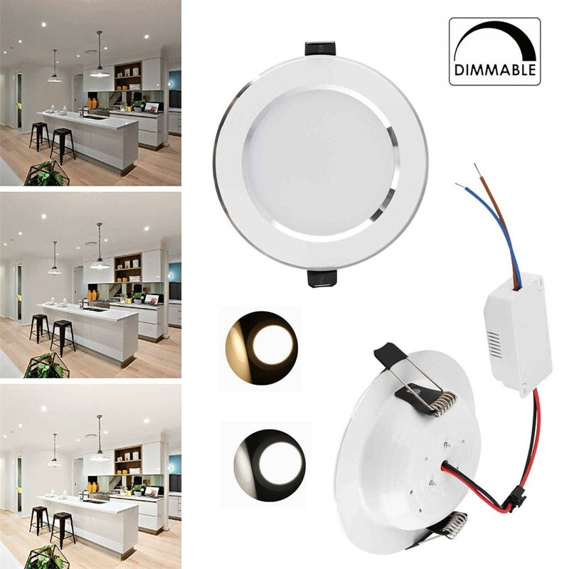 Dimmable LED Recessed Ceiling Downlight 18W 15W 12W 9W 7W 5W 3W Light Lamp 110V 220V With Driver Spot Light Indoor Lighting