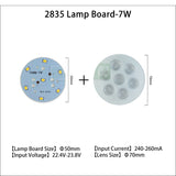 LED Chip 240-260mA 5pcs/lot Rail Light Source 3w 5w 7w 9w 12w 18w Lamp Board 2835 Lens Warm White For Downlight Ceiling Light
